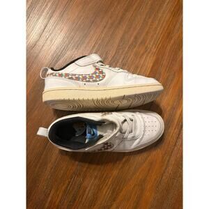 Nike Court Borough Low 2 SE Happy Hoops Low Top Shoe size Youth One 1